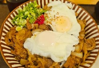 Dinner at my local restaurant. Butadon, shoyu lamen, karaage and gyozas!