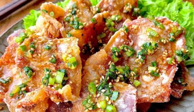 [Izakaya at Home] Super Crispy Fried Pork with Green Onion & Sesame Sauce
