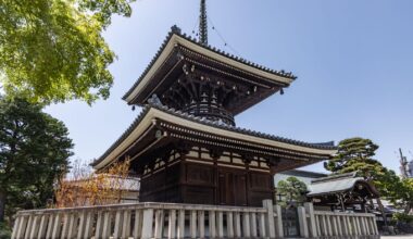 Two-storey pagoda at Gokokuji Temple