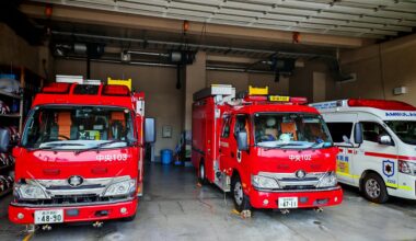 Fire Station cars in Kanazawa