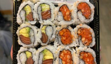 50% off 8pm sushi always hit at the local Japanese grocery in NYC