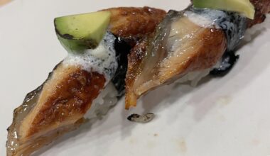 Eel with mascarpone and avocado from Sushi Tomoki