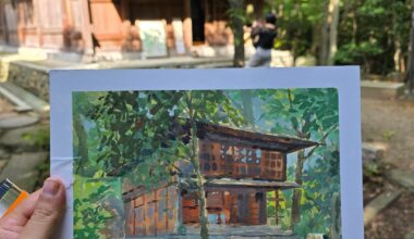 Today we went with our painting club to paint in Mo-an.