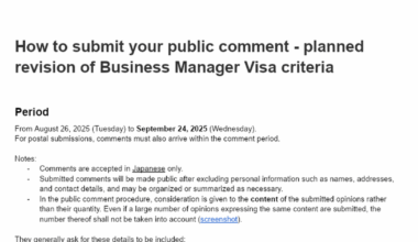 English Guide to Commenting on the Business Manager Visa Proposal