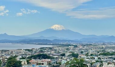 Mt. Fuji’s first snowcap this season!