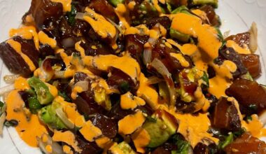 I love making poke nachos for my partner
