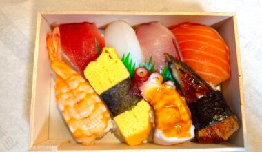 Enjoy takeaway sushi at home.