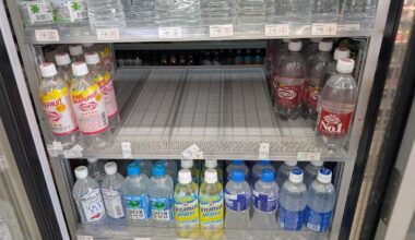 Convenience stores still have empty shelves of Asahi products 3 weeks after a ransomware attack