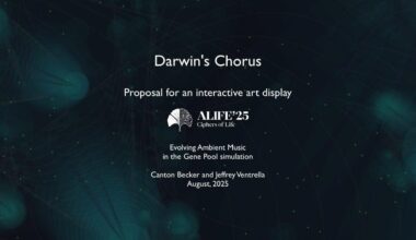 Artificial life music project at the Kyoto Keizai Center needs a 50" or larger TV/display