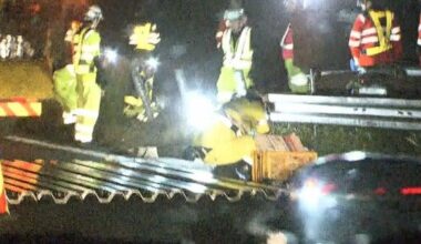 2-year-old child unconscious after crashing into a car that was stopped after hitting a guardrail. The driver of the stopped car believed to be foreigner fled from the scene but was detained (Tochigi Tohoku Expressways)