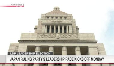 Japan ruling party's leadership race kicks off Monday
