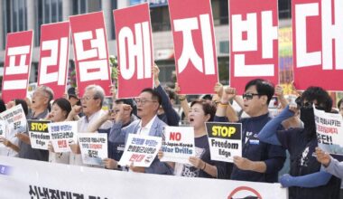 US, South Korea and Japan open joint air and naval exercise
