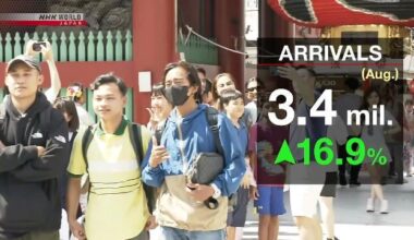 Foreign visitors to Japan up 16%, hit record high for August