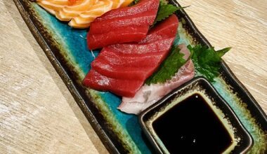 Decent little sashimi trio at home