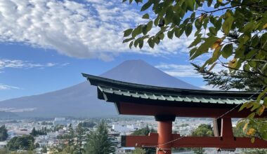 [OC] Mount Fuji as seen from Chureito Pagoda