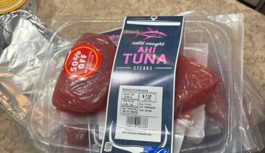 Is seared tuna safe to eat when labels says “not for raw consumption”