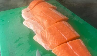 Faroe island Salmon before and after.