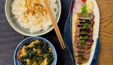 miso, bonito and rice meal set
