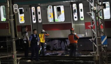 Train collides with out-of-service train near Tokyo, none injured