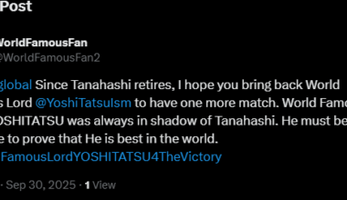I have started a twitter initiative in supporting Him as final opponent of Tanahashi