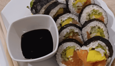 Rate my home made sushi with smoked salmon