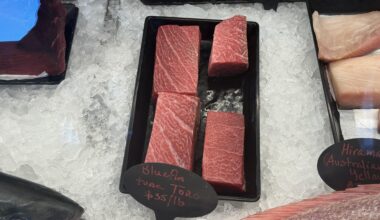 Locally caught Atlantic bluefin tuna at Portland,  Maine (USA)