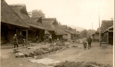 Village street in the Silk District, somewhere in Japan
