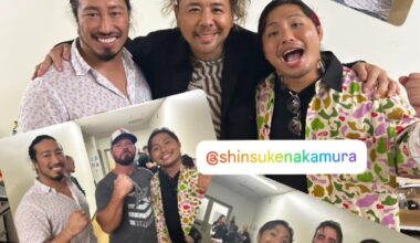 Hiromu and Yota Tsuji backstage at WWE’s Ryogoku show(s)