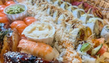 Celebrating Friday with a sushi platter. Just for myself. 😂