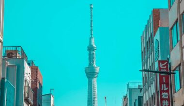 Tokyo Skytree from the street