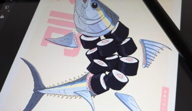 Here's a new version of my sushi artwork. Now with less controversy and more tuna 🐟