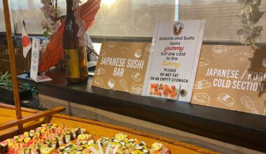 Sushi with a sunset view it