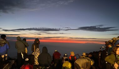 Sunrise at the zenith of Mt. Fuji