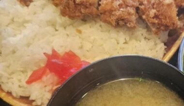 Chicken katsu, curry and miso soup - My comfort food