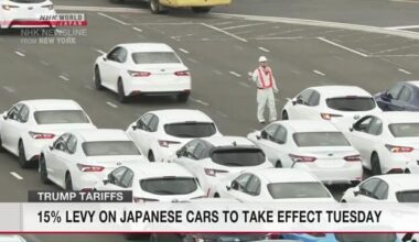 15% levy on Japanese cars to take effect Tuesday
