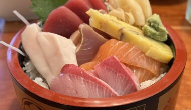 $18 Chirashi Lunch Special with a soup or salad