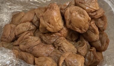 My MIL used to make umeboshi and the stopped some years ago as it was getting to labor intensive. Recently we were sent a small batch. I’m back in heaven.