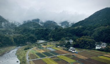 Kofu countryside just before the rain