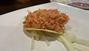 The sushi taco shell is a Pringle  chip