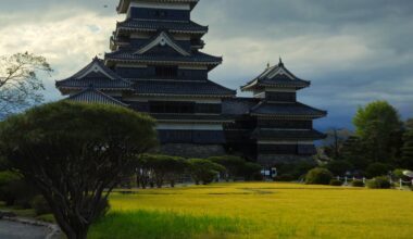Matsumoto Castle on a gloomy day