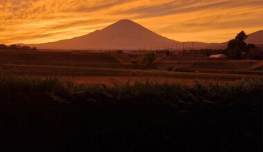 Mt Fuji yesterday from our homestay near Gotemba