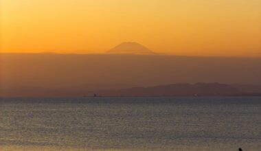 My Fuji from Enoshima island during sunset.