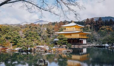 Snowy Kinkaku-ji Temple