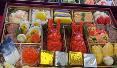 This isn’t real food  It’s a Japanese New Year’s feast (Osechi Ryori) made entirely from food samples🍱✨