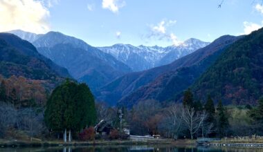 Kiso Mountains from Komagane Pond
