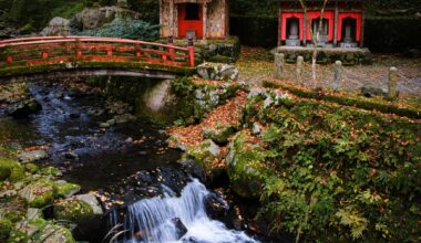 A bridge and shrines outside of Daihonzan Eiheiji