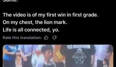 From Wanpaku Sumo in 1st grade to the NJPW Champ: Takeshita won his first match wearing the iconic Lion shirt. Life really does connect the dots!