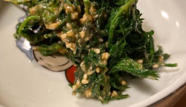 Edo Period Food: Carrot Leaves with Sesame Miso Sauce