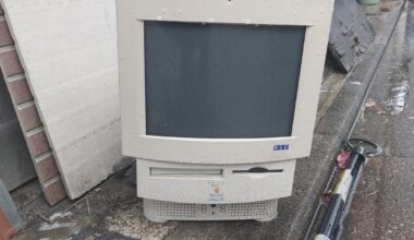 Vintage Macintosh Performa 550 on the street in Kyoto