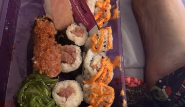 Kroger sushi 🍣 I miss eating this everyday for breakfast